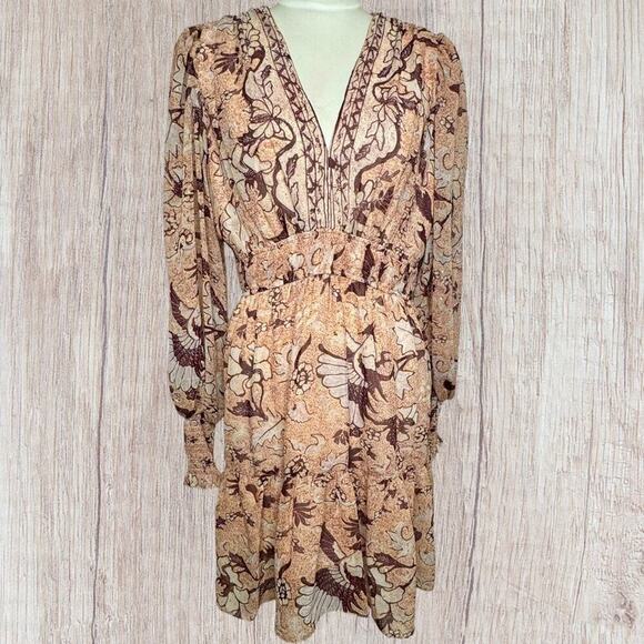 NWT OPT Degage Floral Boho Long Sleeve Dress Medium - Picture 1 of 15